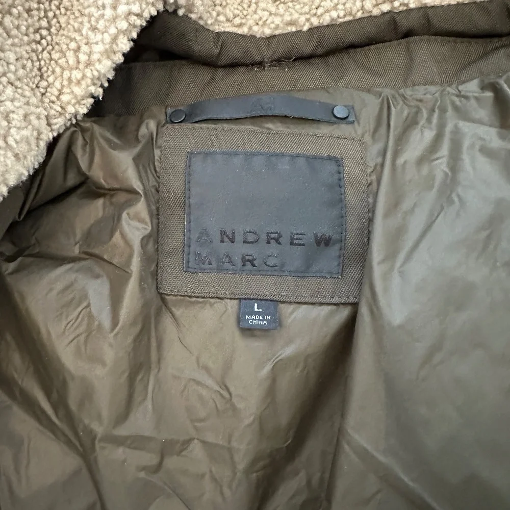 NWT Andrew Marc Ainsworth Leather Trimmed Puffer Jacket - Picture 10 of 13